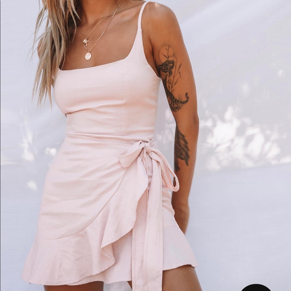 princess polly light pink mini dress XS